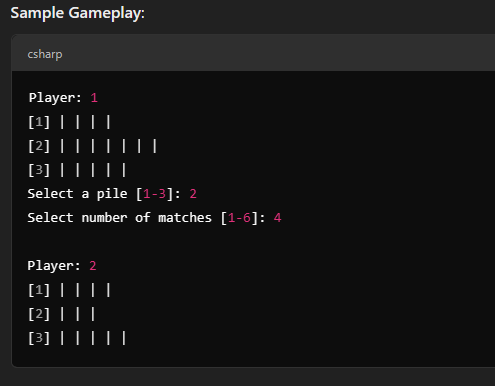 Nim - Game Implementation